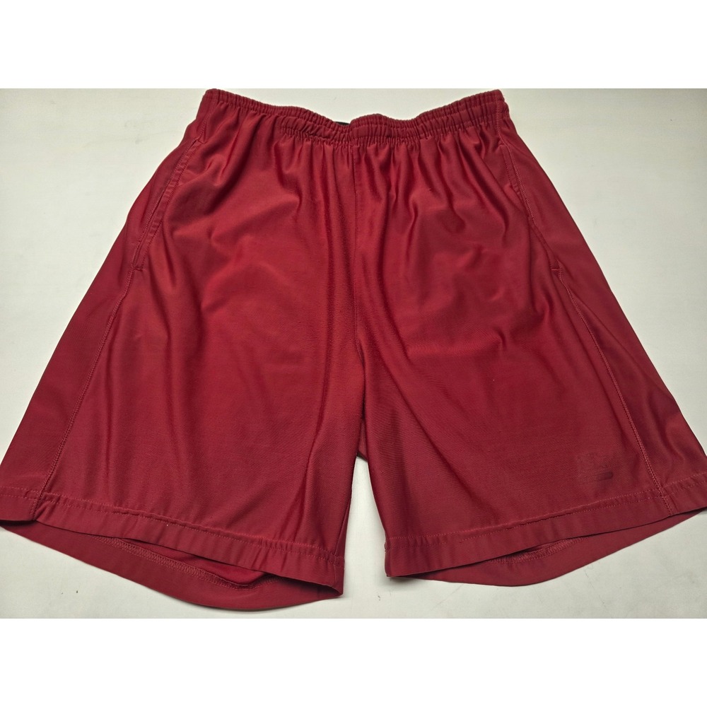 Starter Mens Athletic Shorts Red Elastic Waist Pockets Training Gym Size Small